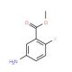 Methyl 5-amino-2-fluorobenzoate (CAS 56741-34-5) - chemical structure image