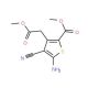 Methyl 5-amino-4-cyano-3-(2-methoxy-2-oxoethyl)-thiophene-2-carboxylate - chemical structure image