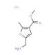 methyl 5-(aminomethyl)-2-methyl-3-furoate hydrochloride - chemical structure image