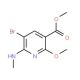 Methyl 5-bromo-2-methoxy-6-(methylamino)nicotinate (CAS 187480-15-5) - chemical structure image