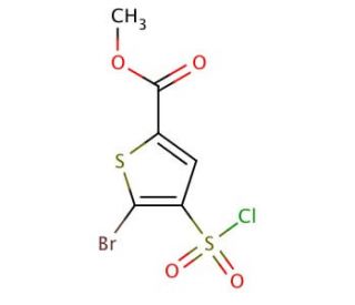 methyl 5-bromo-4-(chlorosulfonyl)thiophene-2-carboxylate - chemical structure image