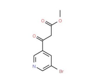 Methyl 5-bromonicotinoylacetate (CAS 205985-97-3) - chemical structure image