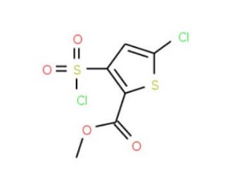 Methyl 5-Chloro-3-chlorosuphonylthiophene-2-carboxylate (CAS 158439-31-7) - chemical structure image