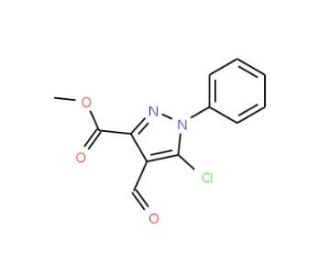 Methyl 5-chloro-4-formyl-1-phenyl-1H-pyrazole-3-carboxylate - chemical structure image