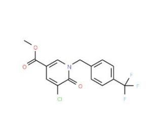 Methyl 5-chloro-6-oxo-1-[4-(trifluoromethyl)-benzyl]-1,6-dihydro-3-pyridinecarboxylate - chemical structure image