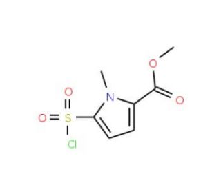 Methyl 5-(chlorosulphonyl)-1-methyl-1H-pyrrole-2-carboxylate (CAS 306936-53-8) - chemical structure image