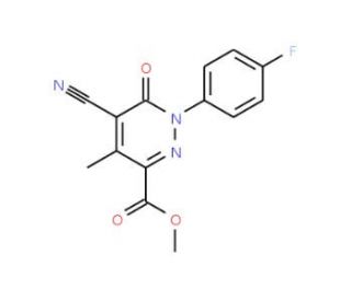 Methyl 5-cyano-1-(4-fluorophenyl)-4-methyl-6-oxo-1,6-dihydro-3-pyridazinecarboxylate - chemical structure image
