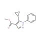 Methyl 5-cyclopropyl-1-phenylpyrazole-4-carboxylate (CAS 1150164-48-9) - chemical structure image