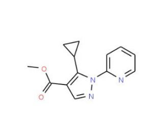 Methyl 5-cyclopropyl-1-(pyridin-2-yl)-1H-pyrazole-4-carboxylate (CAS 1072944-47-8) - chemical structure image
