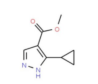 Methyl 5-cyclopropylpyrazole-4-carboxylate (CAS 1150164-05-8) - chemical structure image
