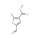 Methyl 5-formyl-2-methyl-3-furoate (CAS 81661-26-9) - chemical structure image