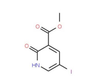 Methyl 5-iodo-2-oxo-1,2-dihydro-3-pyridinecarboxylate (CAS 116387-40-7) - chemical structure image