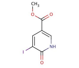 Methyl 5-iodo-6-oxo-1,6-dihydro-3-pyridinecarboxylate (CAS 885950-46-9) - chemical structure image