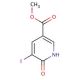 Methyl 5-iodo-6-oxo-1,6-dihydro-3-pyridinecarboxylate (CAS 885950-46-9) - chemical structure image