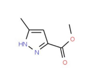 Methyl 5-methyl-1H-pyrazole-3-carboxylate (CAS 25016-17-5) - chemical structure image