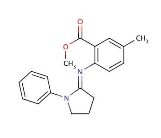 Methyl 5-Methyl-2-[(1-phenylpyrrolidene)amino]benzoate (CAS 856925-73-0) - chemical structure image