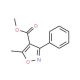 Methyl 5-methyl-3-phenyl-4-isoxazolecarboxylate (CAS 2065-28-3) - chemical structure image