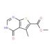 Methyl 5-methyl-4-oxo-3,4-dihydrothieno[2,3-d]-pyrimidine-6-carboxylate - chemical structure image