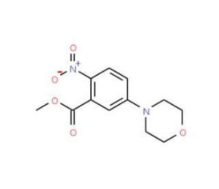 Methyl 5-morpholino-2-nitrobenzenecarboxylate (CAS 134050-75-2) - chemical structure image