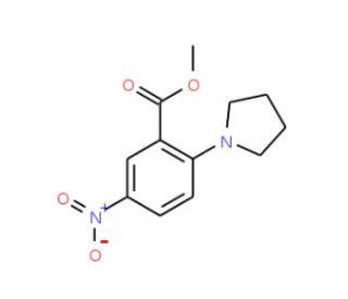Methyl 5-nitro-2-(1-pyrrolidinyl)-benzenecarboxylate - chemical structure image