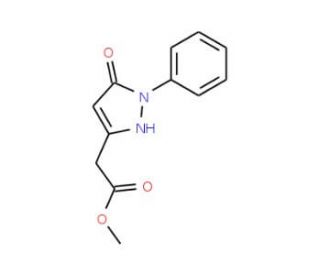 methyl (5-oxo-1-phenyl-2,5-dihydro-1H-pyrazol-3-yl)acetate (CAS 105041-27-8) - chemical structure image