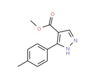 Methyl 5-p-tolylpyrazole-4-carboxylate (CAS 1150164-02-5) - chemical structure image