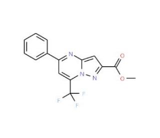 methyl 5-phenyl-7-(trifluoromethyl)pyrazolo[1,5-a]pyrimidine-2-carboxylate - chemical structure image