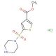 methyl 5-(piperazin-1-ylsulfonyl)thiophene-3-carboxylate hydrochloride - chemical structure image
