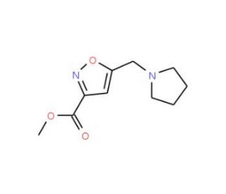 Methyl 5-(pyrrolidin-1-ylmethyl)isoxazole-3-carboxylate - chemical structure image