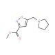 Methyl 5-(pyrrolidin-1-ylmethyl)isoxazole-3-carboxylate - chemical structure image