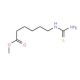 methyl 6-[(aminocarbonothioyl)amino]hexanoate (CAS 98998-60-8) - chemical structure image