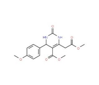Methyl 6-(2-methoxy-2-oxoethyl)-4-(4-methoxyphenyl)-2-oxo-1,2,3,4-tetrahydro-5-pyrimidinecarboxylate - chemical structure ima