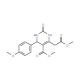 Methyl 6-(2-methoxy-2-oxoethyl)-4-(4-methoxyphenyl)-2-oxo-1,2,3,4-tetrahydro-5-pyrimidinecarboxylate - chemical structure ima