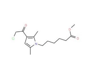 methyl 6-[3-(chloroacetyl)-2,5-dimethyl-1H-pyrrol-1-yl]hexanoate - chemical structure image