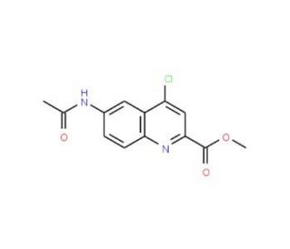 Methyl 6-acetamido-4-chloroquinoline-2-carboxylate (CAS 1133115-95-3) - chemical structure image