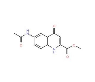 Methyl 6-acetamido-4-hydroxyquinoline-2-carboxylate (CAS 929028-74-0) - chemical structure image