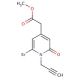 Methyl 6-Bromo-1,2-dihydro-2-oxo-1-(2-propynyl)-4-pyridineacetate (85:15% Bromo:Chloro Derivative) - chemical structure image