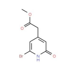 Methyl 6-Bromo-1,2-dihydro-2-oxo-4-pyridineacetate (CAS 141807-52-5) - chemical structure image