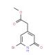 Methyl 6-Bromo-1,2-dihydro-2-oxo-4-pyridineacetate (CAS 141807-52-5) - chemical structure image