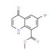 Methyl 6-bromo-4-oxo-1,4-dihydro-8-quinolinecarboxylate - chemical structure image