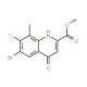 Methyl 6-bromo-7-chloro-8-methyl-4-hydroxyquinoline-2-carboxylate (CAS 1065074-46-5) - chemical structure image