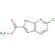 Methyl 6-chloro-1H-pyrrolo[2,3-b]pyridine-2-carboxylate (CAS 1140512-58-8) - chemical structure image