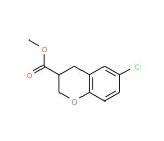 Methyl 6-chloro-3-chromanecarboxylate (CAS 68281-66-3) - chemical structure image