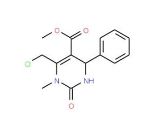 methyl 6-(chloromethyl)-1-methyl-2-oxo-4-phenyl-1,2,3,4-tetrahydropyrimidine-5-carboxylate - chemical structure image