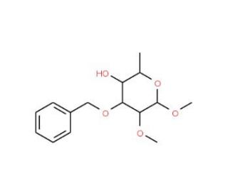 Methyl 6-Deoxy-2-O-methyl-3-O-benzyl-&alpha;-D-galactopyranoside (CAS 110594-91-7) - chemical structure image