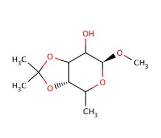 Methyl 6-Deoxy-3,4-O-isopropylidene-&alpha;-D-galactopyranoside (CAS 71772-35-5) - chemical structure image