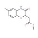 Methyl(6-methyl-2H-1,4-benzoxazin-3(4H)-one-2-yl)acetate (CAS 104662-85-3) - chemical structure image