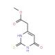 methyl (6-oxo-2-thioxo-1,2,3,6-tetrahydropyrimidin-4-yl)acetate - chemical structure image