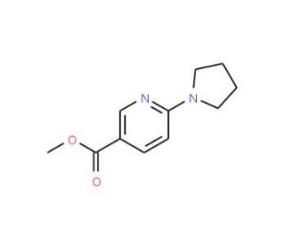 Methyl 6-(pyrrolidin-1-yl)pyridine-3-carboxylic acid (CAS 210963-94-3) - chemical structure image