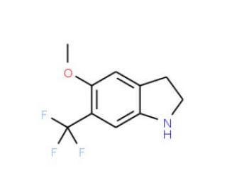 Methyl 6-(trifluoromethyl)-2,3-dihydro-1H-indol-5-yl ether (CAS 178896-79-2 ) - chemical structure image